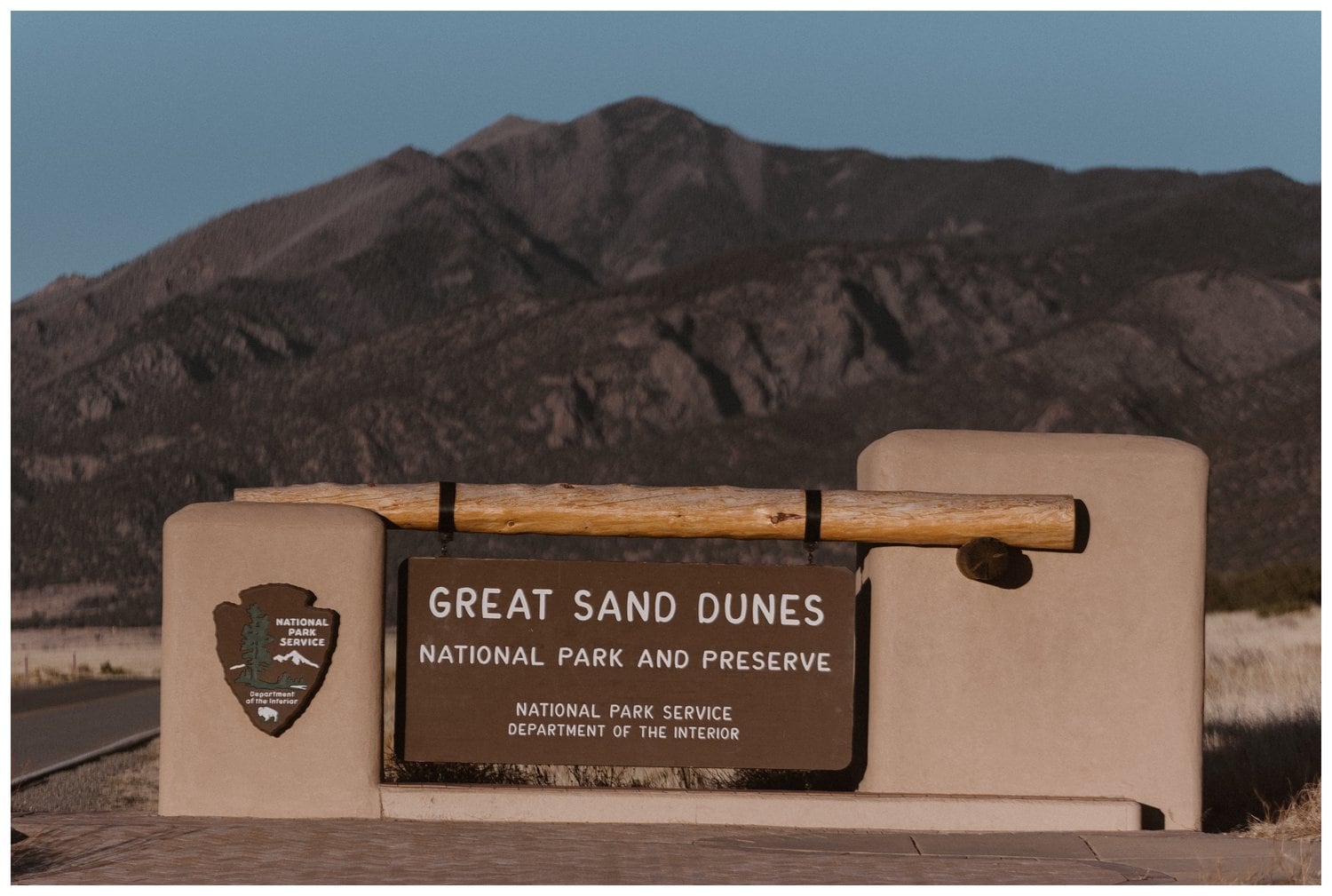 Sign of Great Sand Dunes National Park.